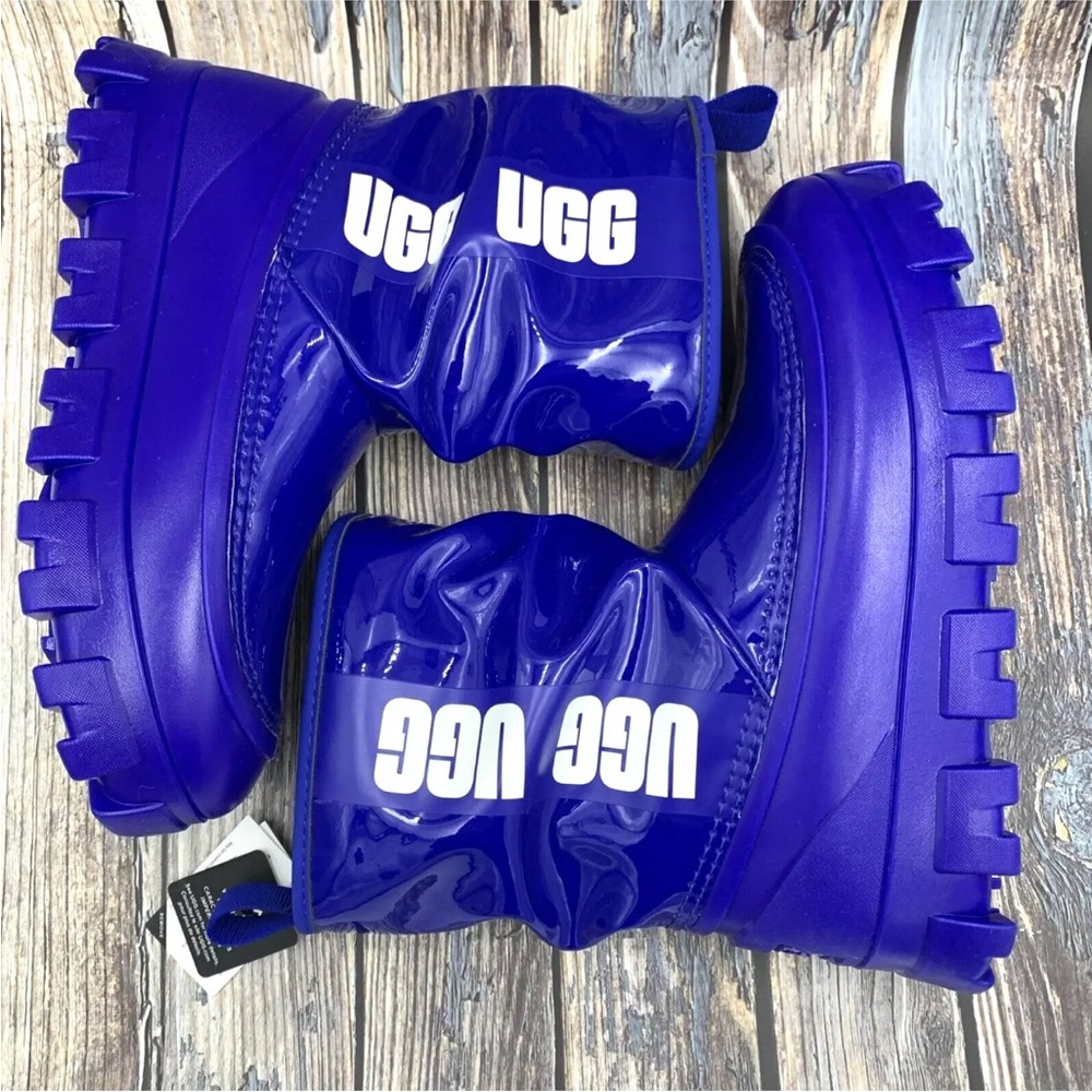 UGG Classic Brellah Rain Boot ROYAL BLUE Size 6 Waterproof Lined Mid Calf - Picture 5 of 13